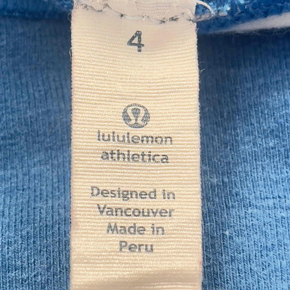 Lululemon Girl Wunder Under Crops Blue Leggings Size 4 small - Picture 5 of 6